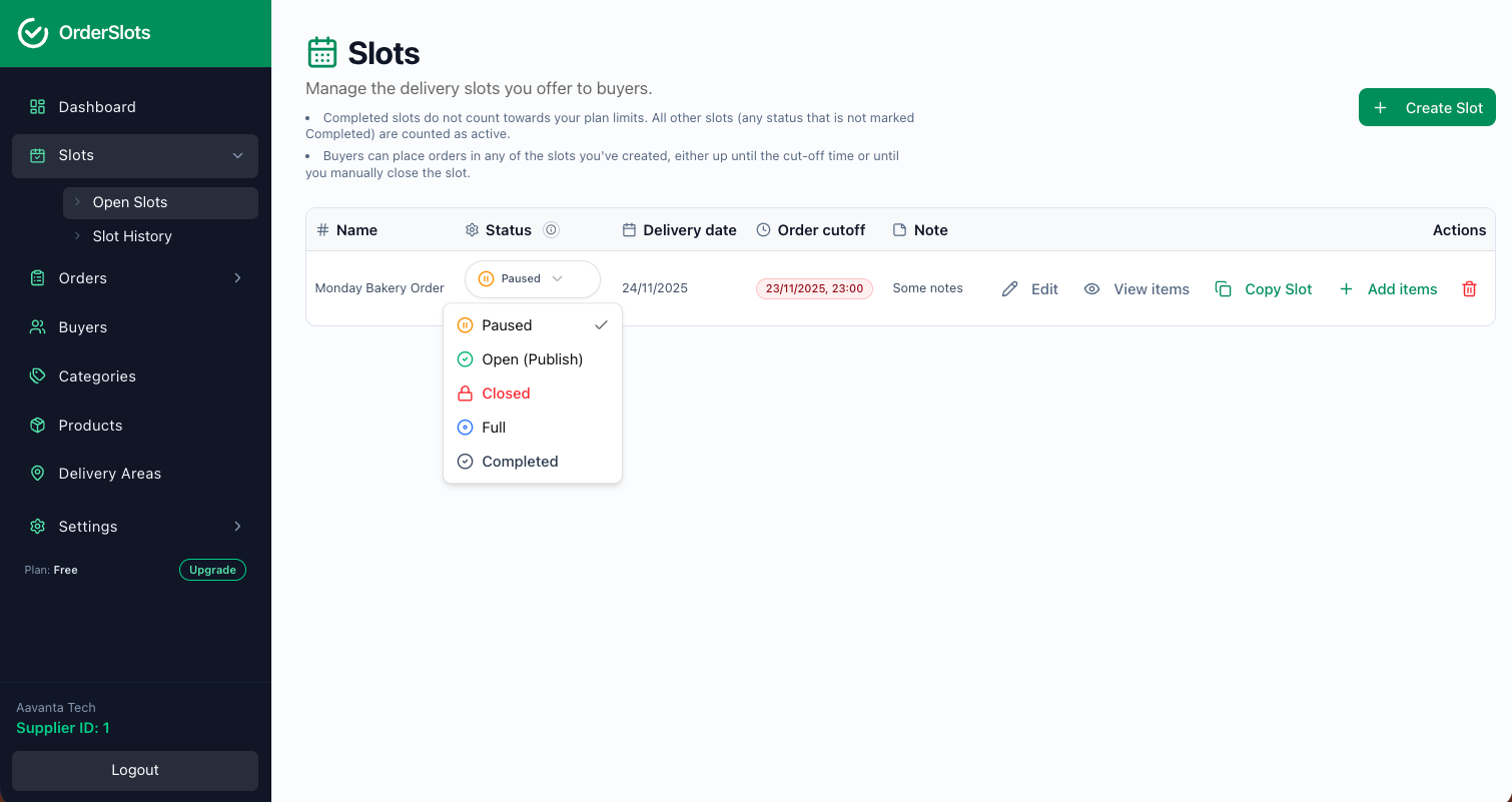 Publish Your Slot screenshot